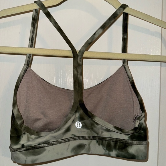 Lululemon Flow Y Lululemon Army Green Tie Dye Top Size 32A - Picture 5 of 9